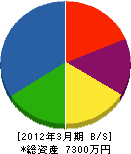 松山建設 貸借対照表 2012年3月期