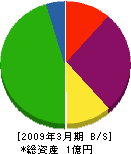 長浜土木 貸借対照表 2009年3月期