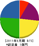 福井アルミ工業 貸借対照表 2011年6月期