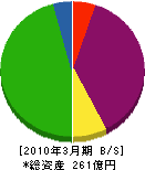 筑波都市整備 貸借対照表 2010年3月期