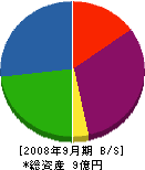渡辺木材工業 貸借対照表 2008年9月期