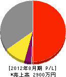 武井塗装店 損益計算書 2012年8月期