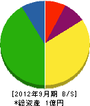 小野澤建材 貸借対照表 2012年9月期
