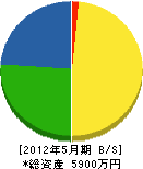 菅野重機建設 貸借対照表 2012年5月期