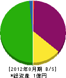 石川ガーデン 貸借対照表 2012年8月期
