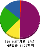 中津川緑化センター 貸借対照表 2010年7月期