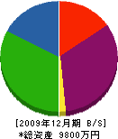 杉本水道工業所 貸借対照表 2009年12月期