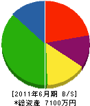 吉村産業 貸借対照表 2011年6月期