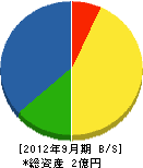 日本ライン 貸借対照表 2012年9月期