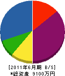 三晃建設 貸借対照表 2011年6月期
