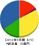 小笠原建設 貸借対照表 2012年9月期