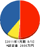 岩美協同開発 貸借対照表 2011年1月期