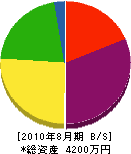 三橋製材所 貸借対照表 2010年8月期