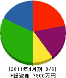 三島電気工事 貸借対照表 2011年4月期