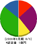 小川塗装店 貸借対照表 2008年8月期