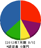 菅原工務店 貸借対照表 2012年7月期