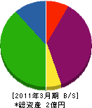 千代田電機サービスセンター 貸借対照表 2011年3月期