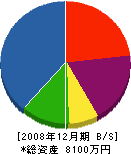 高塚電気商会 貸借対照表 2008年12月期