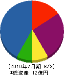 小沼土建 貸借対照表 2010年7月期