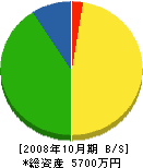 太陽住建 貸借対照表 2008年10月期