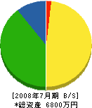 駒井建設 貸借対照表 2008年7月期