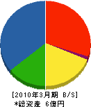 キタコン 貸借対照表 2010年3月期