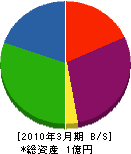 篠原鉄工所 貸借対照表 2010年3月期