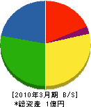 田島建設 貸借対照表 2010年3月期
