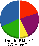 武田工務店 貸借対照表 2009年3月期