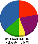 日置川開発 貸借対照表 2010年3月期