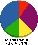 中田建材 貸借対照表 2012年4月期
