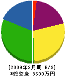 関西地質 貸借対照表 2009年3月期