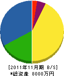 朝日電気 貸借対照表 2011年11月期