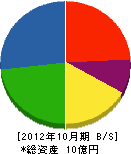 津田工業 貸借対照表 2012年10月期