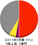 昭和舗道 損益計算書 2011年9月期