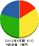 橋本瓦葺工業 貸借対照表 2012年9月期