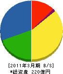 日本ネットワークサポート 貸借対照表 2011年3月期