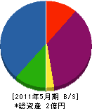 上野物産 貸借対照表 2011年5月期