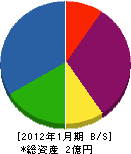 松本アルミ建材 貸借対照表 2012年1月期