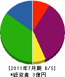 岩崎海事 貸借対照表 2011年7月期