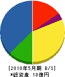 南日本運輸建設 貸借対照表 2010年5月期
