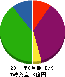 千葉緑化土木 貸借対照表 2011年8月期