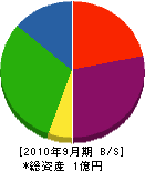 中川建設 貸借対照表 2010年9月期