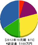 井村造園土木 貸借対照表 2012年10月期