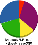 塩田建設 貸借対照表 2008年5月期