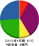 千葉丸辰道路 貸借対照表 2012年9月期