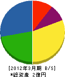 長谷川電機 貸借対照表 2012年3月期