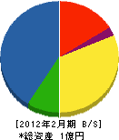 津野興業 貸借対照表 2012年2月期