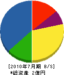 永山建設 貸借対照表 2010年7月期