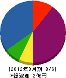心拓 貸借対照表 2012年3月期